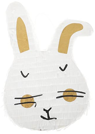 SHOWERORO Ostern Pinata Hängende Dekoration Pinata in Hasenform Event-pinata- Kinderspielzeug Neujahrsparty-ornament Pinata Mit Hasenkopf Schokoladenhasen Pinata-spielzeug Papier