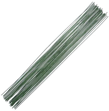 MORAINJAY 100 unidades de alambre para flores, 1 mm x 40 m, alambre para manualidades, juego de alambre fino, alambre de envoltura verde, alambre flexible para floristería, guirnaldas de Navidad para