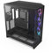 NZXT H9 Flow RGB (2025) – Großes Dual-Kammer ATX Mid-Tower Airflow PC-Gehäuse – Enthält 1 x 420mm RGB-Lüftereinheit & 1 x 120mm Lüfter – 420mm Radiatorunterstützung – Gehärtetes Glas – Schwarz