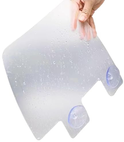 Orrdiffi 2 Stück Waschbecken Spritzschutz mit Saugnäpfen,Spritzschutz für Küchenspülen aus Kunststoff,für Bad,Küche,Haushaltsrestaurants Anti-Spritzwasser Schutzplatte für Spüle & Geschirrspülen