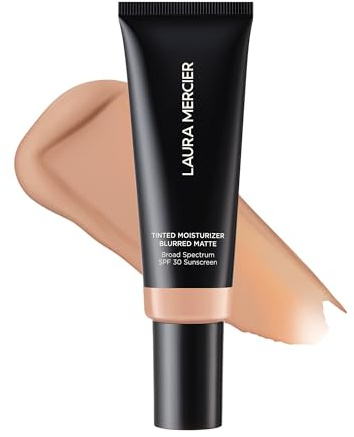 Laura Mercier Tinted Moisturizer Blurred Matte with SPF 30: 24HR+ Shine Control and Blurring, Long Lasting, Sheer to Light, Buildable Coverage, Blurs the Look of Pores, Skin Tint, 3C Fawn