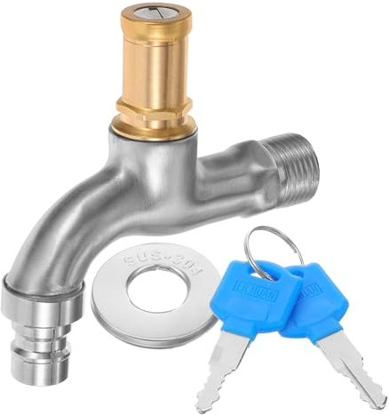 JECOMPRIS 1 Set Rubinetto antifurto servirsi safe easy water rubinetto luchetto rubinetto per bagno acqua rubinetti lavello utility per una rubinetto del lavandino di utilità rame