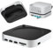 Hub Stand para Mac Mini M4 M4 Pro, estación de acoplamiento con M.2 NVMe SSD 4TB Max 10Gbps puertos USB-A SD y TF USB Splitter Dock, lector de tarjetas SD, plateado