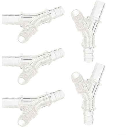 Raccord cannelé en forme de Y en plastique pour une distribution efficace de l'eau et du flux d'air dans les systèmes d'égouttement et aquariums, durable et sécurisé (T en Y 9 mm)