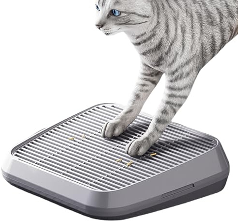 Kustimantu Katzenklo Treppe | Katzenstufe Für Toilette Mit Doppelschicht Filterung,2-lagige Auffangwanne Mit Filterfunktion, Anti-Verschleppung Und Erhöhtem Zugang Für Innen, Außen Sowie Treppen &