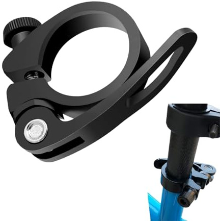 Morsetto per Sella con Sgancio Rapido in Alluminio,per MTB Bici da Corsa e Strada Reggisella Universale Chiusura Sella Bicicletta