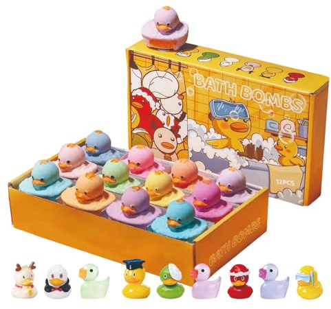 Duschbad für Kinder | 12 Stück mit fröhlichen und zarten Enten - Duschschaum für Kinder lustige Spiele - für und Mädchen Haus Badezimmer Badewannen Pool Geburtstag Geschenke