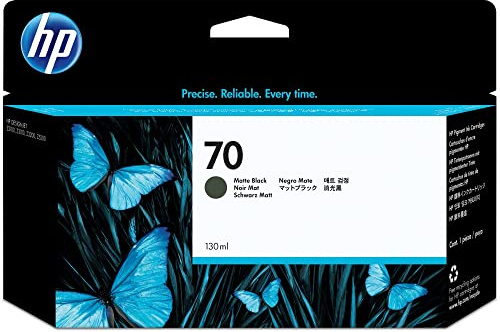 HP 70 Mattschwarz, Original Druckerpatrone | Tinte für DesignJet Z2100, Z3100, Z3200, Z5200, 130 ml (C9448A)