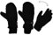 alles-meine.de GmbH 2 in 1: Fingerhandschuhe im Fausthandschuh für Kälte bis -30 Grad - wasserdicht Thinsulate - sehr warm - Thermo gefüttert - Größe 8 - Thermohandschuhe schwarz
