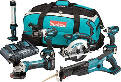 Makita DLX6000PM 18 V Li-Ion Cordless Kit with Twin Charger and Kitbag (6-Piece)