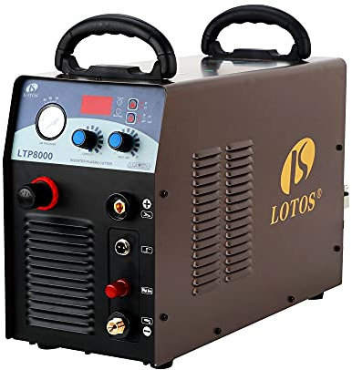Lotos LTP8000 80 A Plasma Cutter with Pilot ARC Metal Cutter, 1 inch Clean Cut, Brown