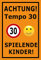 Melis Folienwerkstatt Schild - Tempo 30-45x30cm | 3mm Aluverbund - S00040-044-E - 20 Varianten