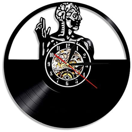 YUN Clock Wanduhr aus Vinyl Schallplattenuhr Upcycling - 3D Design-Uhr Wand-Deko Vintage Familien Zimmer Dekoration Kunst Geschenk, Durchmesser 30 cm