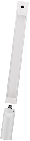 Zenitech - Regleta LED Recargable 2,1W con Sensor de Detección - USB, 90lm - Instalación Fácil con Soporte de Pared y Imán - Batería Extraíble - Blanco - 30cm