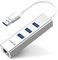 LENTION Hub USB 3.0 de 3 Puertos con Red Gigabit Ethernet Adaptador LAN RJ45 Compatible con MacBook Air/Pro (generación Anterior), iMac, Surface, Chromebook, más laptops Tipo A (Plata)