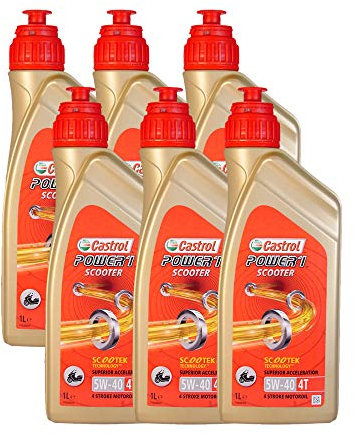 LUBRIALPHA Castrol Power 1 Scooter 4T 5W40 6 Litri