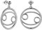 Krebs Horoskop Tierkreis Creolen Frauen Boho Schmuck Sterling Silber Astrologie Schlenker Ohrringe Geschenk für Freundin Frau Geburtstag Jubiläum FE0071X