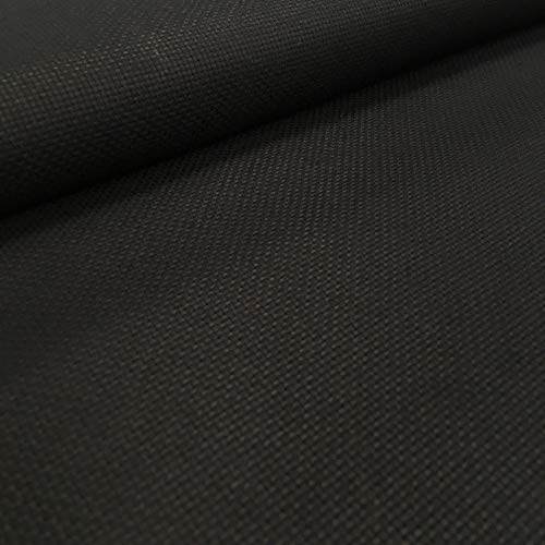 Kt KILOtela - Aida-Stoff Kreuzstich, Kreuzsticharbeiten, Baumwollstoff, 5,5 Stiche/cm, 14 Counts, 100 cm Länge x 150 cm Breite, Schwarz