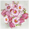 Auswahl Motiv - 20 Servietten / Napkins - ca. 33 x 33 cm 3-lagig - pinker Blumenkranz - Tisch-Deko Basteln Serviettentechnik