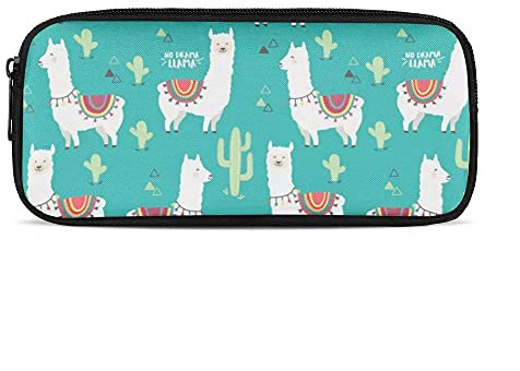 Pencil Case for Boys,Amzbeauty Classic Large Pencil Case Organization Storage Waterproof & Zipper,Alpaca Cactus,Customizable