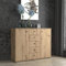 möbelando Kommode Beistellschrank Sideboard Anrichte Schrank Holzschrank Tembi V Artisan Eiche