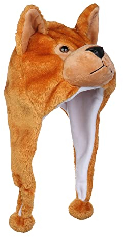 Xiang Ru Unisex Bonnet Drôle en Peluche Oreille Animaux Cosplay Chapeau Cache Cou Jouet Anniversaire Chien