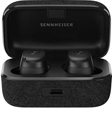 Sennheiser Momentum True Wireless 3 Écouteurs Intra-Auriculaires Bluetooth pour Musique et appels avec ANC, connectivité multipoint, IPX4, Chargement Qi, autonomie de 28 Heures, Design Compact – Noir
