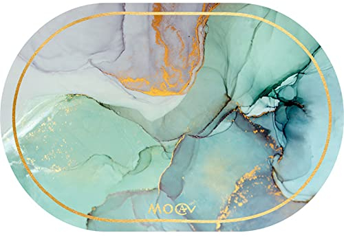 Super Absorbent Floor Mat, Badteppich Badezimmerteppich, Duschteppich, Badvorleger Rutschfest Waschbar, Home Badematte, Soft Floor Mat for Home, Schnell Trocknend Schmutzabweisende, hellgrün 70x120cm