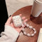 Kompatibel mit Airpods 1/2 Hülle, CrazyLemon Pinke Lila Blümchen mit Floralem Armband Frauen Beliebtes Design TPU Transparente Kopfhörerhülle