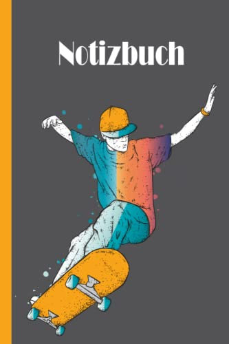 Skateboard Notizbuch: Skateboard Notizbuch, breit liniert, liniertes Papier-Notizbuch für Schule, Studenten, Geschenk für Kinder, Jungen, Mädchen, Skateboard-Liebhaber