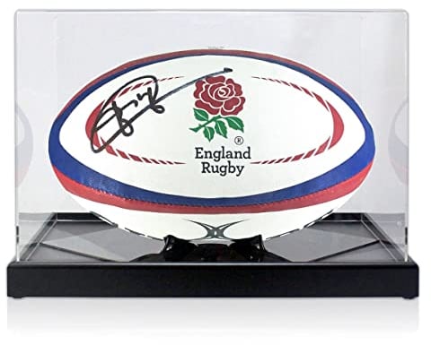 Exclusive Memorabilia Jonny Wilkinson Signed England Rugby Ball. Display Case
