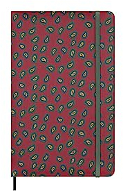 Moleskine Silk Notizbuch, Hardcover mit italienischer Seide von Mantero, mit linierten Seiten und elastischem Verschluss, mit Geschenkbox, Großformat 21x13cm, Farbe Bordeaux