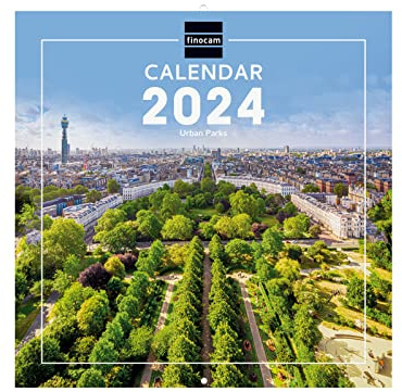 Finocam - Calendar 2024 International Wall Images January 2024 - December 2024 (12 Months) Parks International