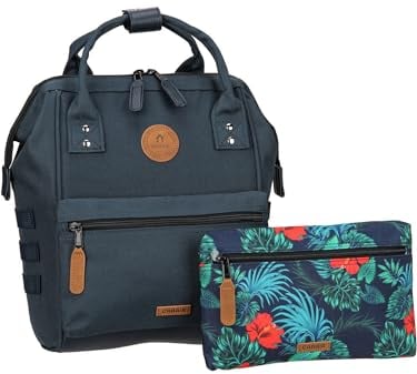 CABAIA - Sac à Dos Adventurer Reykjavik - Mini 10L - Déperlant - Compartiment Ordinateur Portable 10,5-2 Poches - Certifié Vegan - Sac Voyage, Affaires, École pour Homme et Femme - Bleu
