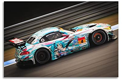 Rennwagen für BMW Z4 Motorsport Rennwagen Poster Dekorative Malerei Leinwand Wandposter und Kunstbild Druck Moderne Familie Schlafzimmer Dekor Poster