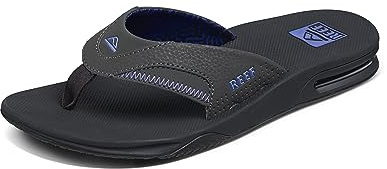 REEF Mens Sandals, Fanning, Raven/Purple, 13