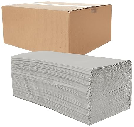 ARNOMED Essuie main en papier 5000 pièces, 1 pli essuie main papier plié en v, 25x23cm essuie-mains, papier essui main naturel, 20x250 pcs, esuie-tout, essuie main pour atelier, pliage serviette