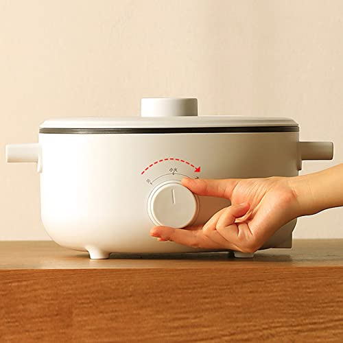 OQHAIR Pentola elettrica da 3 Litri Cuociriso Fornello Tagliatelle Rapide Mini Fornello Elettrico Multifunzionale 3 Marce intercambiabili Potenza di Fuoco Padella elettrica Antiaderente p