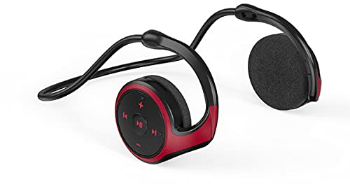 FAOONNMY Kabellos Bluetooth Sport Kopfhörer, Faltbare Leichte Kopfhörer Drahtlose mit HiFi Stereo Sound, Support Speicherkarte, Komfortables Wireless Headset On-Ear für Laufen Joggen Gym Fitness Red