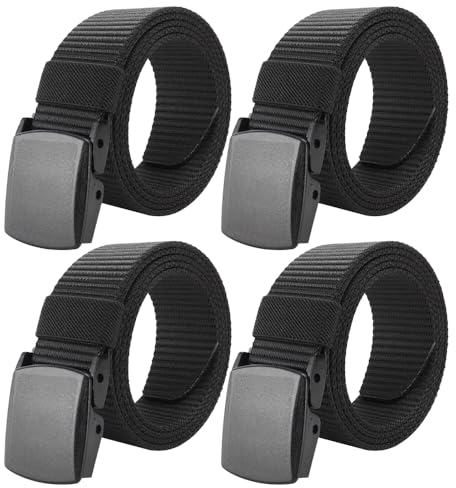 XPJBKC Gürtel Herren Arbeitsgürtel, 130 cm Verstellbarer Outdoor Gürtel, 4er Unisex Nylon Gürtel für Herren und Damen, Geeignet für Arbeit und Reisen