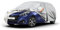 Kayme Autoplane Wasserdicht Atmungsaktiv für Peugeot 208 (2012-2025), 6 Schichten Vollgarage Autoabdeckung für Regen Sonne Staub Schutz Verkratzt, Autoabdeckung mit Reflektierenden Streifen.