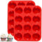 VIKKI 2PCS Silicone Muffin Trays, 12 Cups Silicone Cupcake Cases Non Stick Cupcake Tin, Reusable Baking Mould for Making Muffin Cakes Cupcakes Bakeware Baking Yorkshire Pudding
