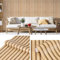 GDWD Selbstklebend Tapete Holzoptik, Holzwand 3D Effekt Holzpaneele, 45CMx10M Wohnzimmer Schlafzimmer Holztapete, Modern Wasserdicht Lamellenwand Naturholz Klebefolie für Möbel Paneele Lamellen (B)