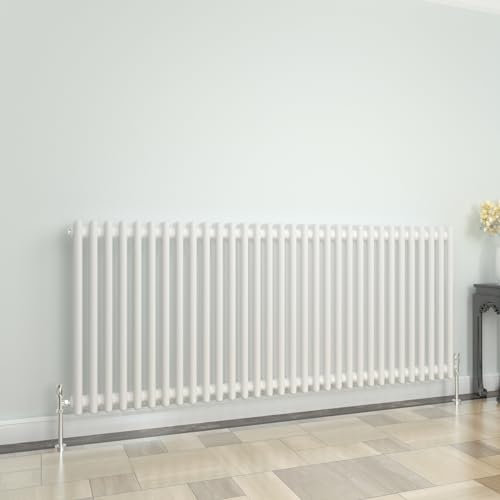 GY Bath Horizontal Radiator Traditional 2 Column White Designer 600x1460mm Modern Cast Iron Style Central Heating Rads