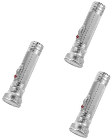 Alipis 3stücke Old-fashioned Metal Flashlight Vintage Design Robuste Tragbare Taschenlampe Für Outdoor-aktivitäten Jahre Nostalgie Ohne Batterien Für Camping Und Notfälle