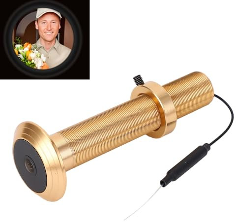 Door Viewer Camera Wireless, 220 Degrees Wide Angle Peephole Security Camera, Support Night Vision, for Tuya APP, 1080P Front Door Peephole Camera, Cloud & Internal Storage (128GB)