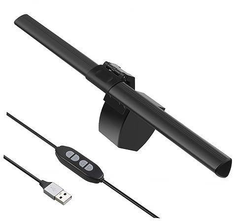 KONTONTY 1 Set Computer Monitor Lamp Under Monitor Light Computer Monitor Lights for Desktop USB Computer Screen Lamp LED Light Bar Computer Light Bar Clip- on Light Bar Lapdesk Abs Black