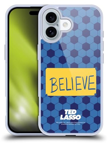 Head Case Designs Offizielle Ted Lasso Glaube Grafiken für Staffel 1 Gelhülle [Militärischer Schutzgrad] Kompatibel Mit Apple iPhone 16 Und Kompatibel Mit MagSafe