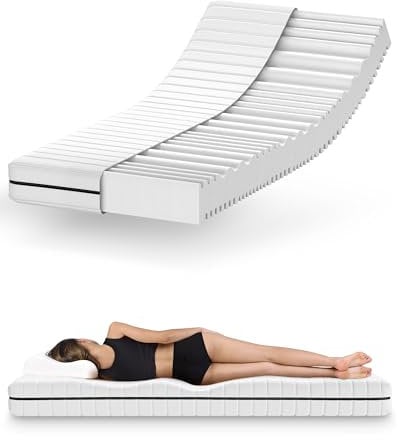 Mister Sandman Matratze, Höhe 18 cm Kaltschaummatratze, Orthopädische 7 Liegezonen Bequeme Rollmatratze für alle Schlafpositionen mit Matratzenbezug Waschbar (90x200, H2/H3)