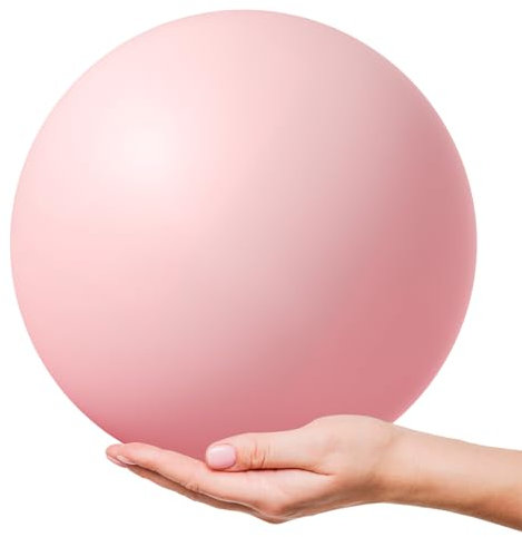 KYSUN Gymnastikball Klein 25cm, Pilates Ball, Soft Yoga Ball, Rutschfester Gymnastikball, Fitnessball Klein mit Aufblasbarem Luftpumpe, Gym Ball für Pilates Yoga Ganzkörpertraining (Rosa)